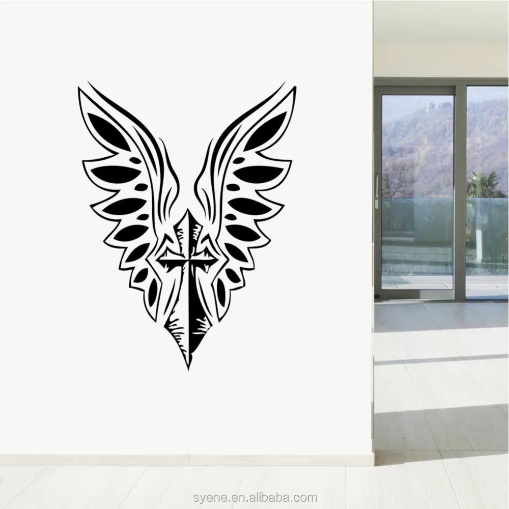 Sayap 3d Art Vinyl Bea Cukai Crux Wall Stiker Decal Dekorasi Rumah