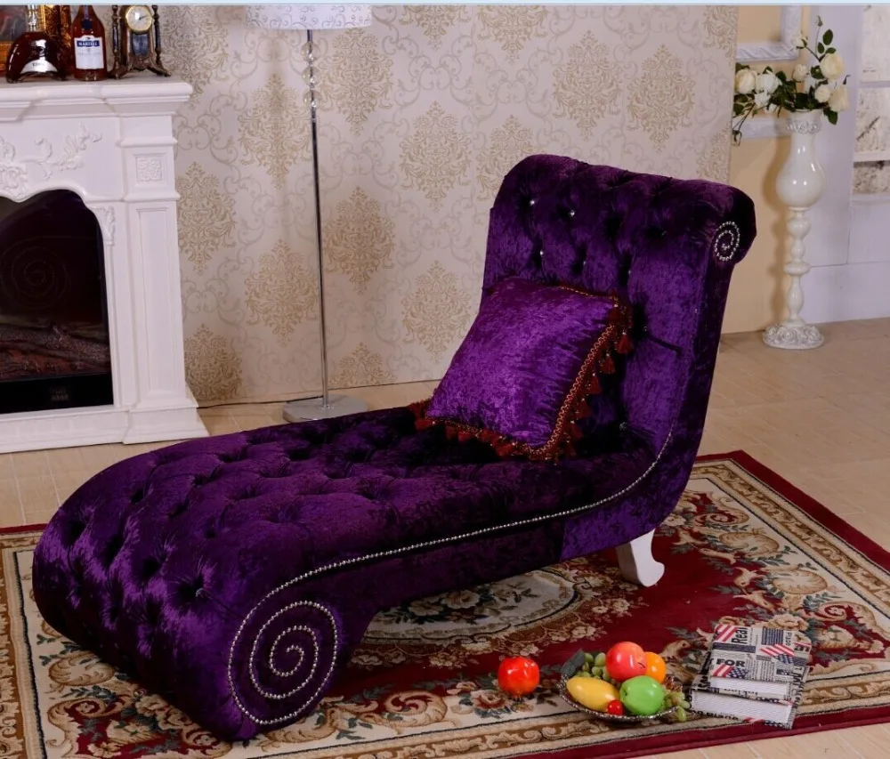 Modern Royal Designs Purple Color Fabric Sex Chaise Lounge Chairs Modern Royal Designs Purple Color Fabric Sex Chaise Lounge Chairs