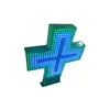 Hidly Outdoor Use Double Side 80*80cm Green and Blue Pharmacy Cross LED Sign with Waterproof Cabinet, Animation Customizable