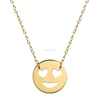 New arrival factory selling expression pendant real 18k gold necklace
