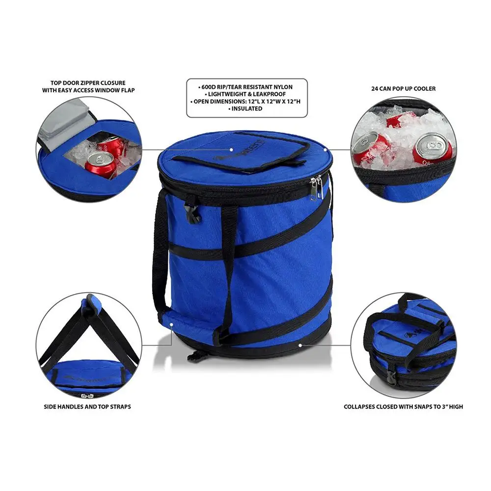 Cylinder Collapsible Round Cooler Bag - Buy Collapsible Round Cooler ...