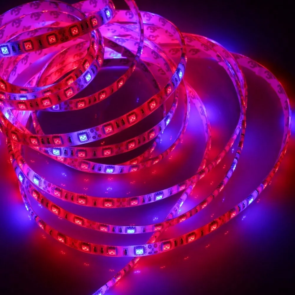Hot sale Red Blue 4:1 5:1 Full spectrum DC12V smd 5050 strip led grow strip lighting for Greenhouse Hydroponic Plant Growing
