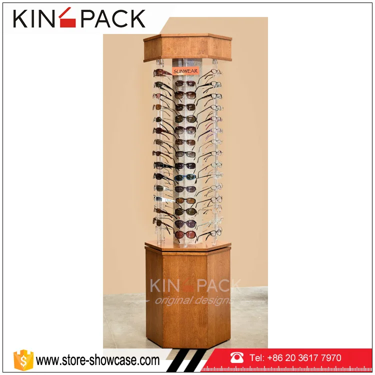 Round Floor Standing Rotating Glasses Display Stand Rack For Eyewear