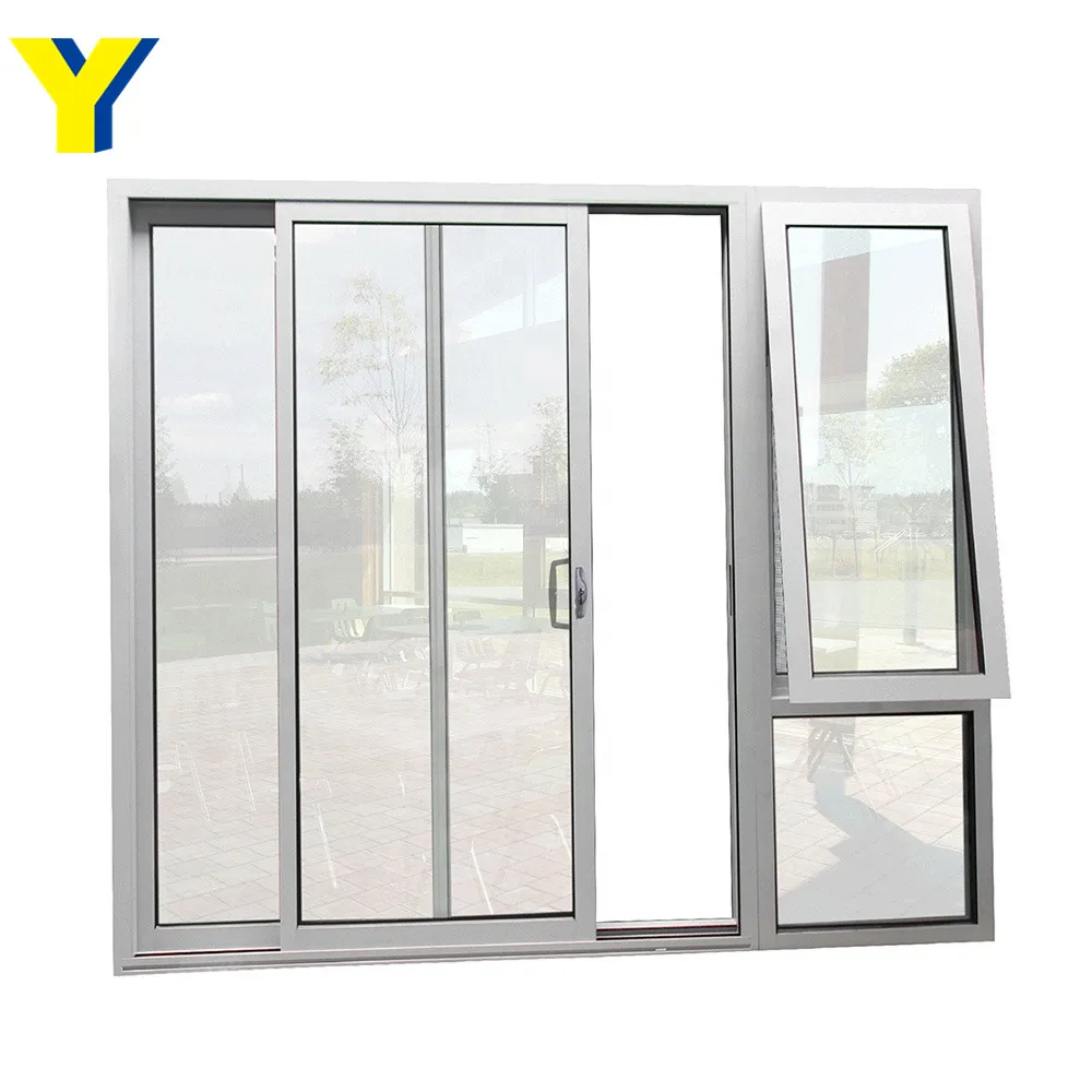 Garage door sliding door clear double glazed aluminium sliding window