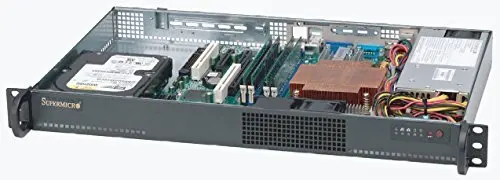 SUPERMICRO 360-Watt 1U Rackmount Server Chassis Black CSE-111LT-360CB