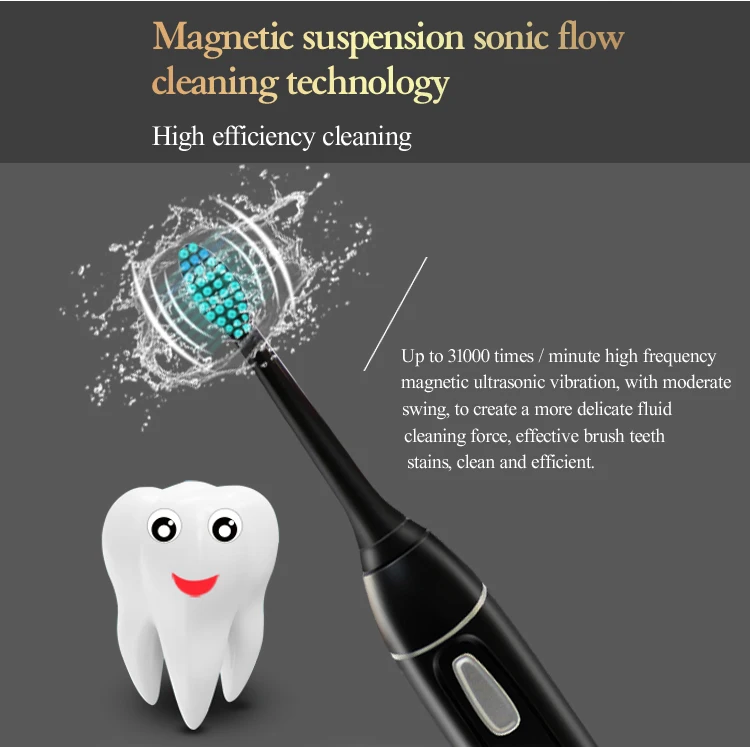 Professional Waterproof Multifunction Ultrasonic Vibration Tooth Brush
