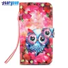 3D Colored Painting PU Leather + Soft TPU Wallet Cover Mobile Phone Case for iPhone X
