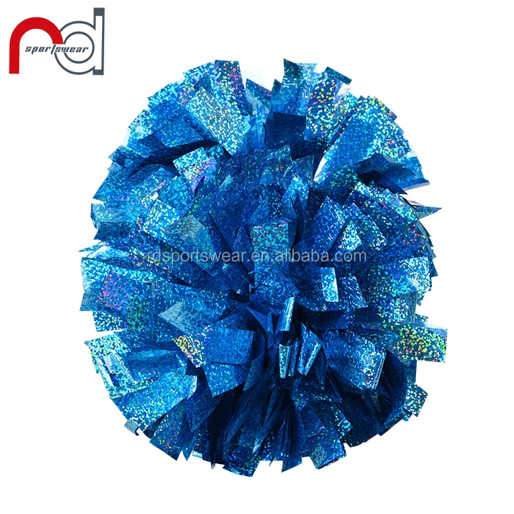 Solid Holographic Cheer Pom Handheld Glitter Metallic Cheerleading Pom Balls Buy Cheer Pom