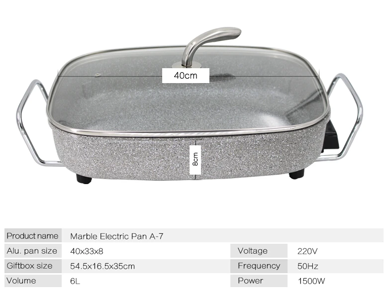 Die Casting Aluminum Korea Stone Coating Electric Fry Pan Buy Stone