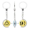 9 and 3 / 4, Harry Potter Luna, Golden Snitch Deathly Hallows platform time Gem double key Ring