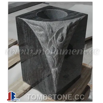 Granite Grave Vase Carved Memorial Vases Funeral Accessories