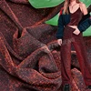 Sparkly and Shiny Burgundy Stretch Shimmer Metallic Spandex Fabric for Party Dress Fabric