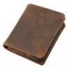 Tiding Vintage Men Coin Purse Card Holder Thick Leather Wallets Genuine Leather With coin pocket