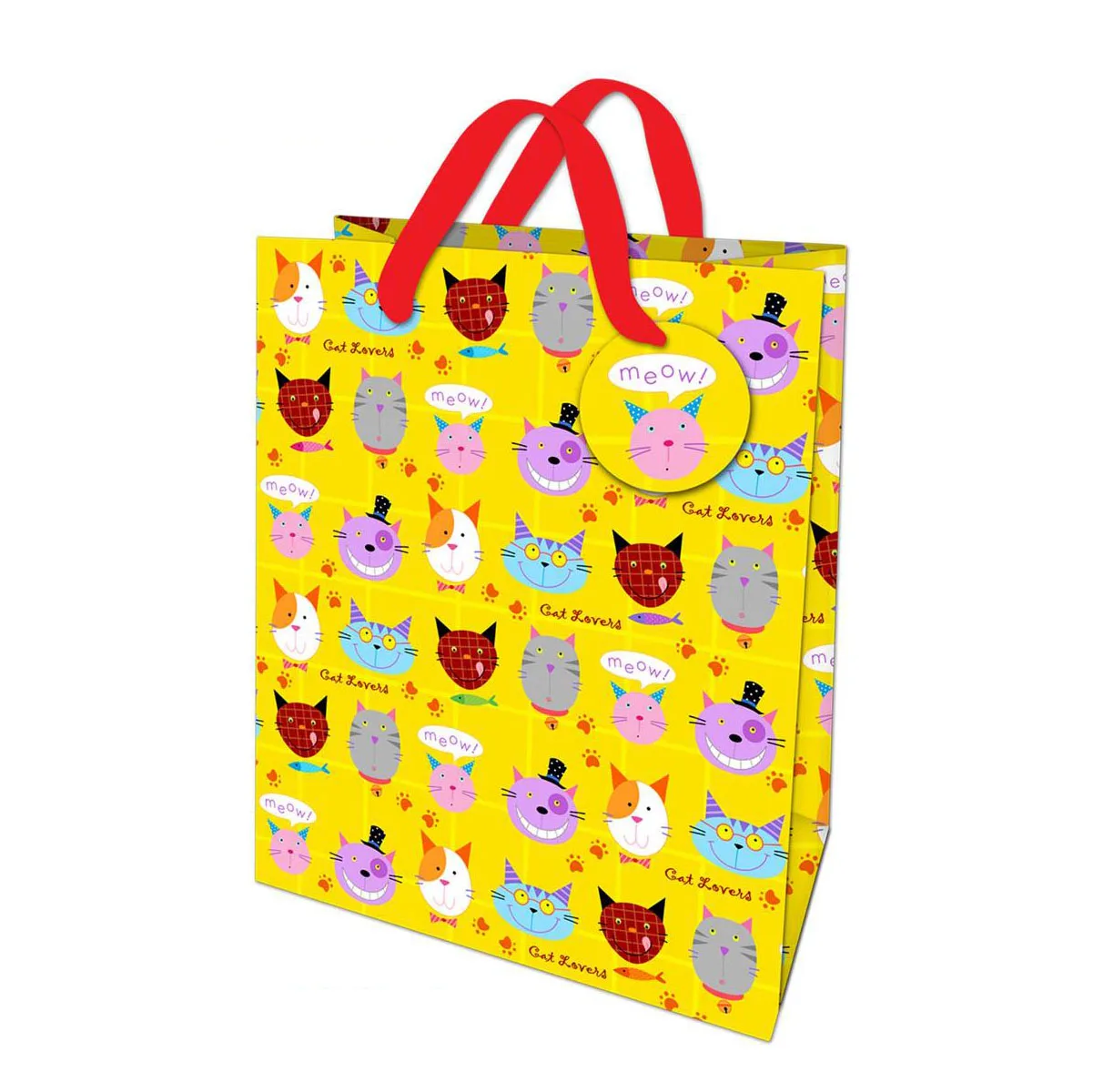 2019 Custom Printed Paper Shopping Bags Cartoon Cute Paper Bag For Gift Wrapping