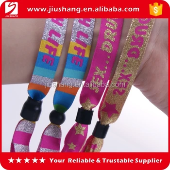 Custom Embroidered Fabric Woven Bracelet Custom Embroidered Fabric Woven Bracelet