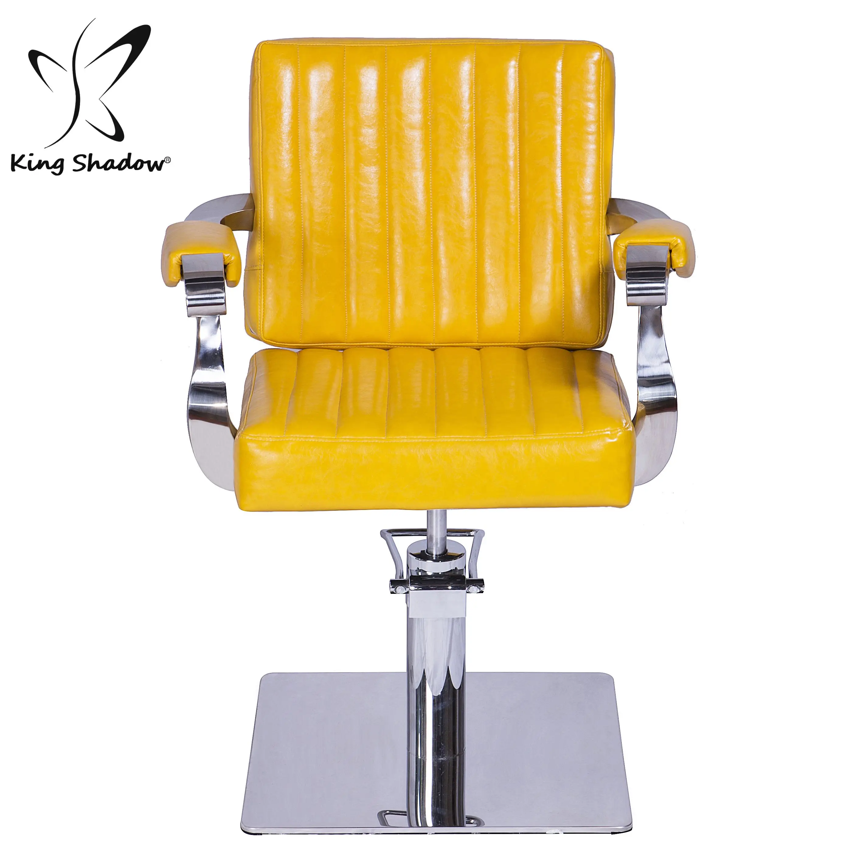 yellow barber chair