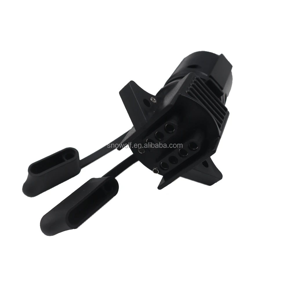 Vozada 7 Pin Round to 4 Pin and 5 Pin Flat Blade Trailer Connector RV Boat Adapter Plug 7 Way to 4 Way 5 Way Trailer Adapter 