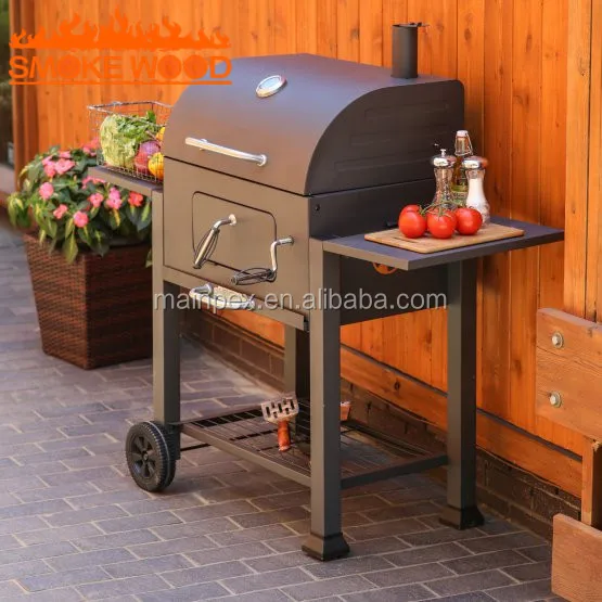 Deluxe En Acier Jardin Patio Extérieur Chariot Barbecue Au Deluxe En Acier Jardin Patio Extérieur Chariot Barbecue Au