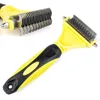 2018 New Stainless Double-sided Pet Cat Dog Comb Brush
