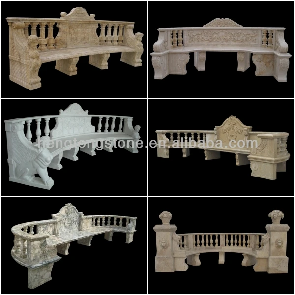 Marble Angel Bench for Garden