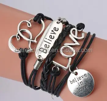 2017 Hot Boys S Love Believe Jewelry Leather Bracelet Diy 2017 Hot Boys S Love Believe Jewelry Leather Bracelet Diy Letter Engraved