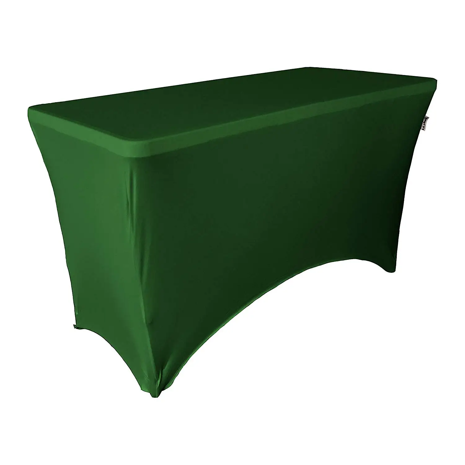LA Linen Spandex Table Cloth for a 4-Feet Rectangular Table, 48 by 30 by 30-Inch, Emerald Green