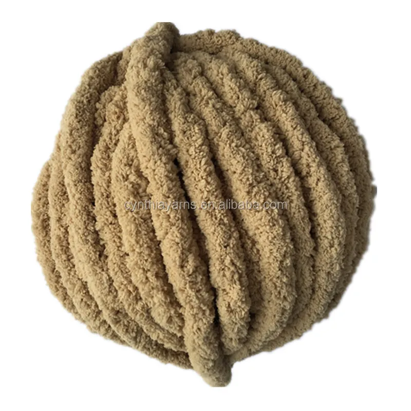 Factory Wholesale Thick Polyester Chenille Chunky Yarn For Arm Knitting