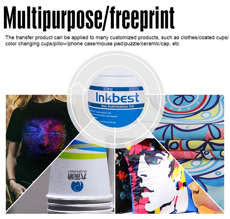 1000ml Cmyk Sublimation Ink Inkjet Printing Ink Sublimation Printer Ink