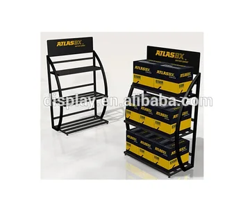 Customized Automotive Battery Display Rack Car Battery Display Rack