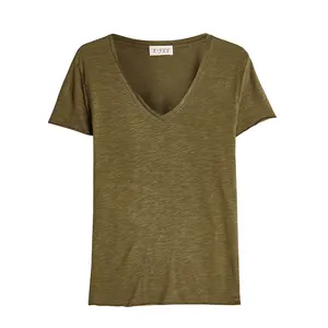 Bulk Wholesale Design Blank Distressed Women Sports V Neck T Shirts Bulk Wholesale Design Blank Distressed Women Sports V Neck T Shirts