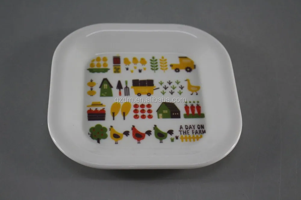15x15cm Melamine small tray, Mealmine square tray