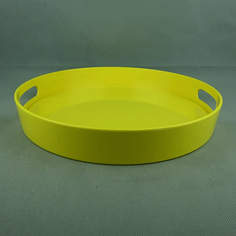 Wholesale Round Plastic Beer Serving Trays Anti Slip Bar Tray Large