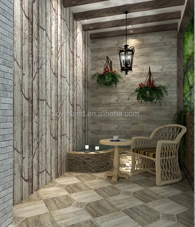 Overland ceramics wooden style floor tiles design for kitchen-8