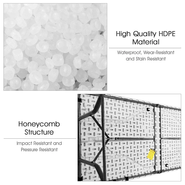 outdoor furniture 6ft Plastic banquet folding table and chairs