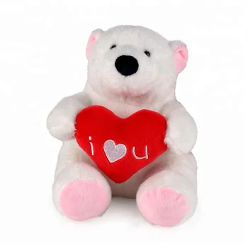 peluche de polar con corazon