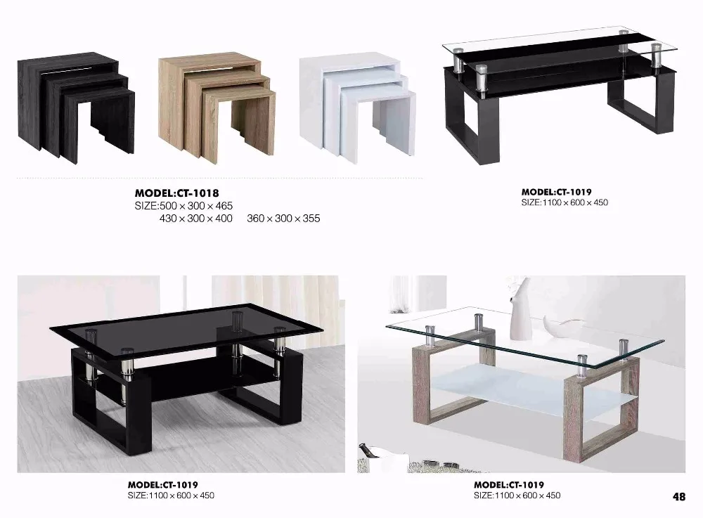 MDF paper 3 nesting coffee table side table