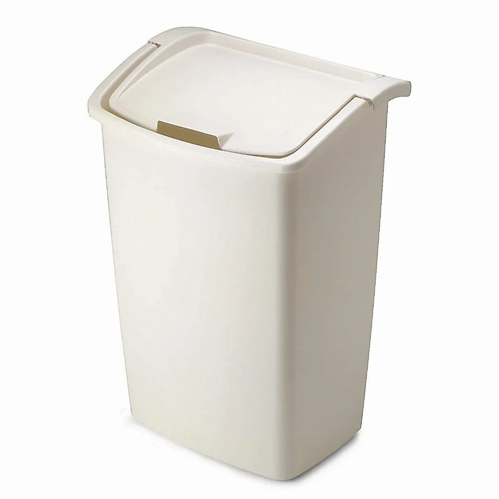 solid color plastic rectangular wastebasket trash c