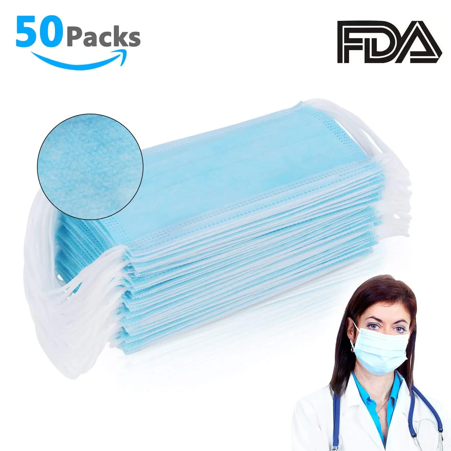 filter mask - 50 count 3-ply disposable face mask fda approved filter mask - 50 count 3-ply disposable face mask fda approved