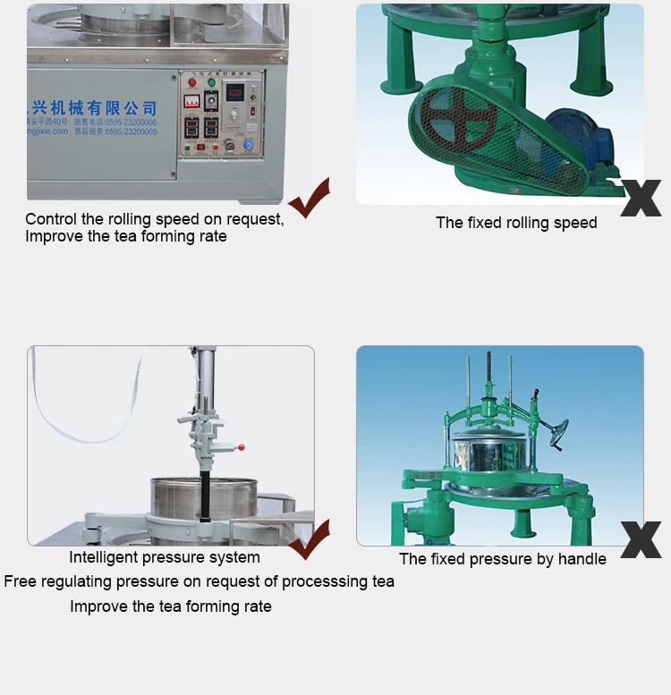 Yongxing Machinery 650mm Tea Leaf Crushing Machine Green Tea Making