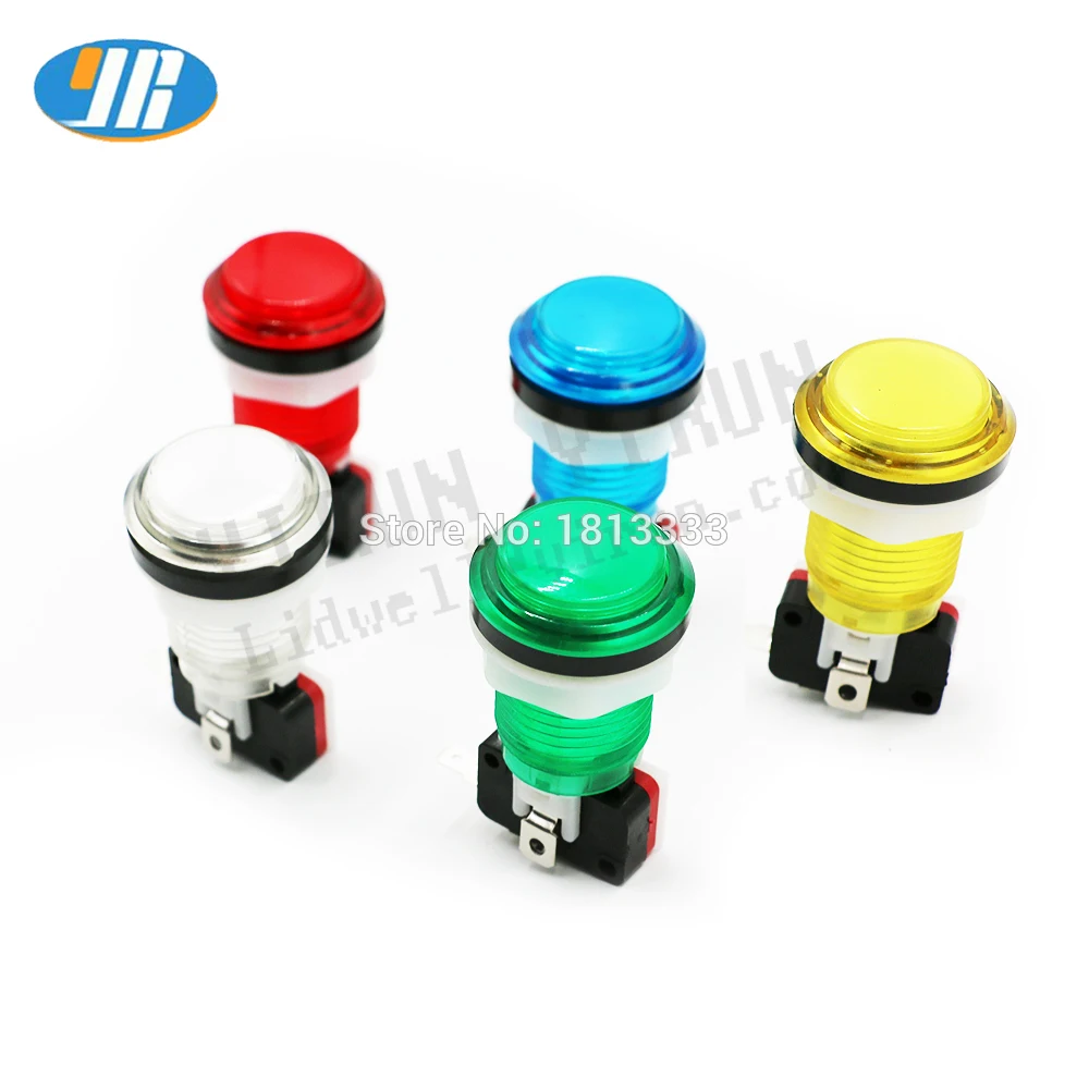 Arcade Game 12v Led Lit Arcade Push Buttons With Micro Switch For Jamma ...