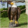 Garden outdoor life size vivid standing fiberglass eagle sculpture NT-FSB198