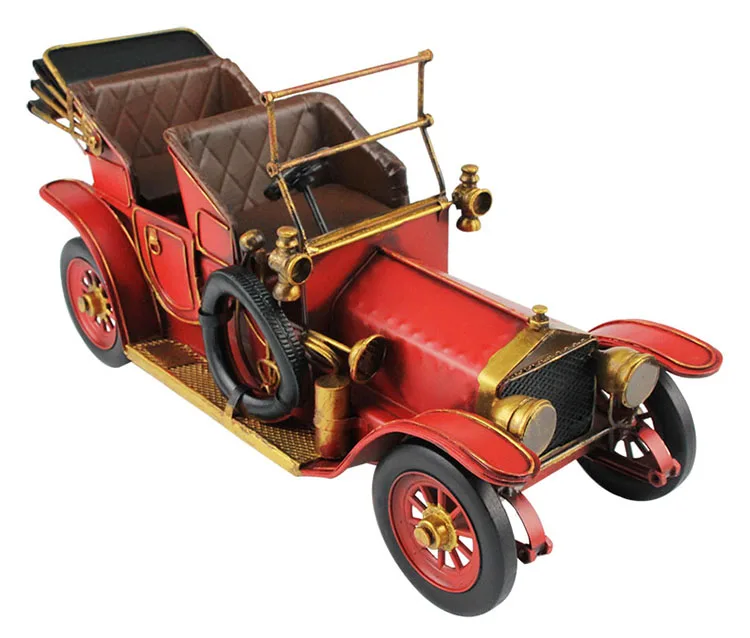 Handmade Metal Decorative Antique Style Metal Car Vintage Old Car Model