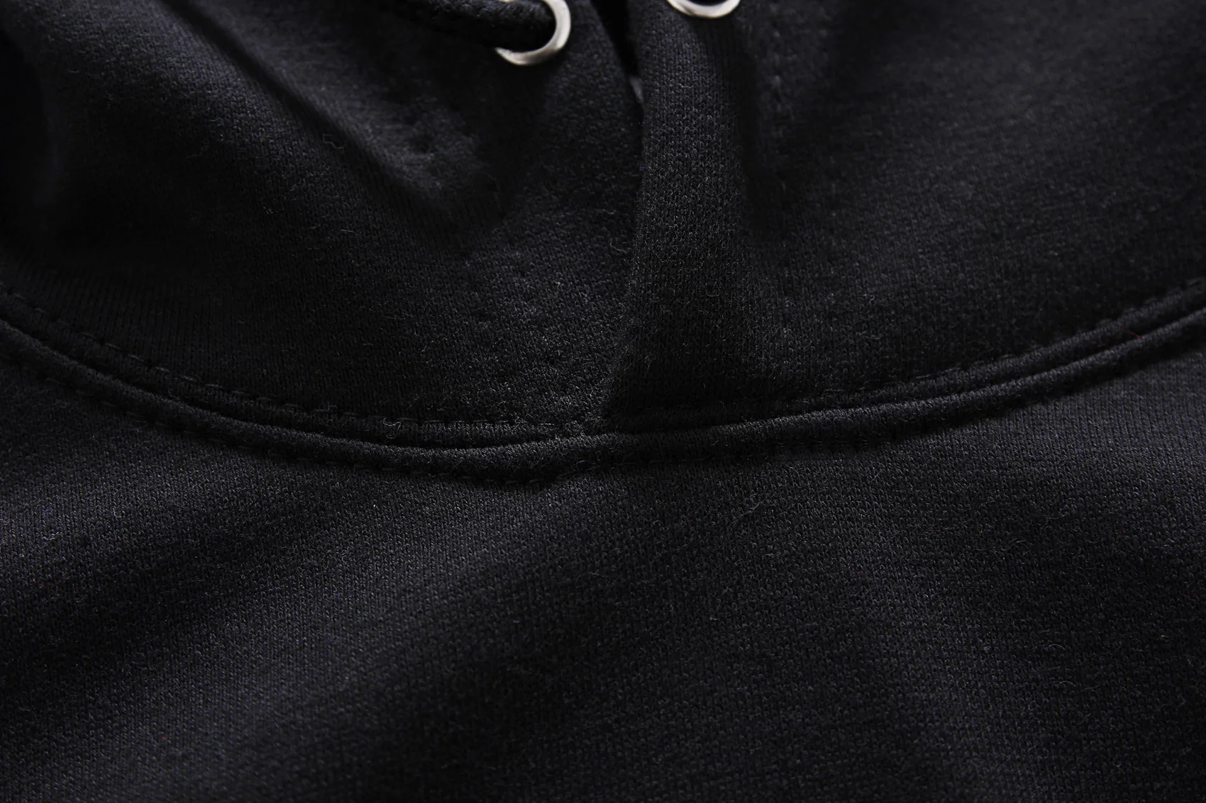 Custom Black Men Oversize 100 Cotton Pullover Hoodies Without String