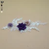 High quality crystal embellishments rhinestone flower bridal hat rhinestone 3d lace work neck dry nail polish applique