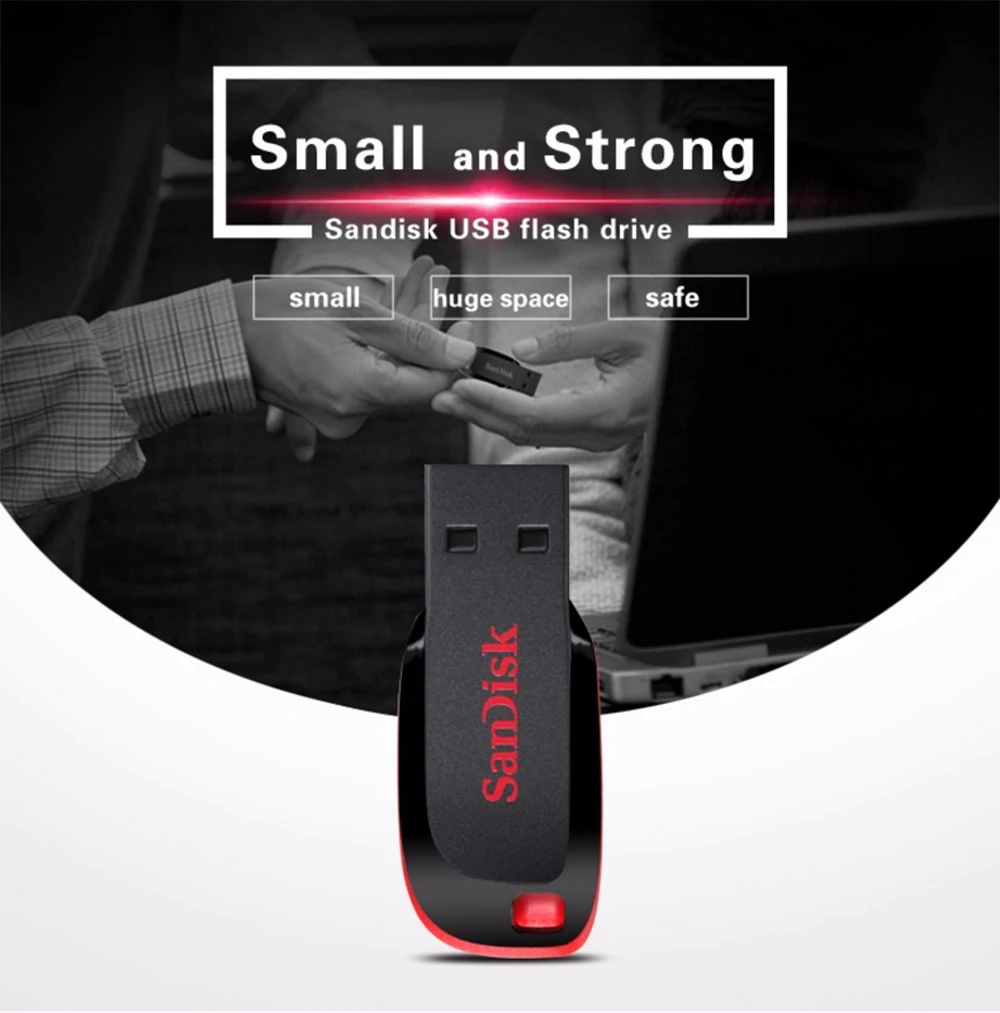 100% Original SanDisk CRUZER BLADE USB FLASH DRIVE CZ50 USB 2.0 128G 64G 32G 16G 8G 4G mini Pen Drive PenDrive