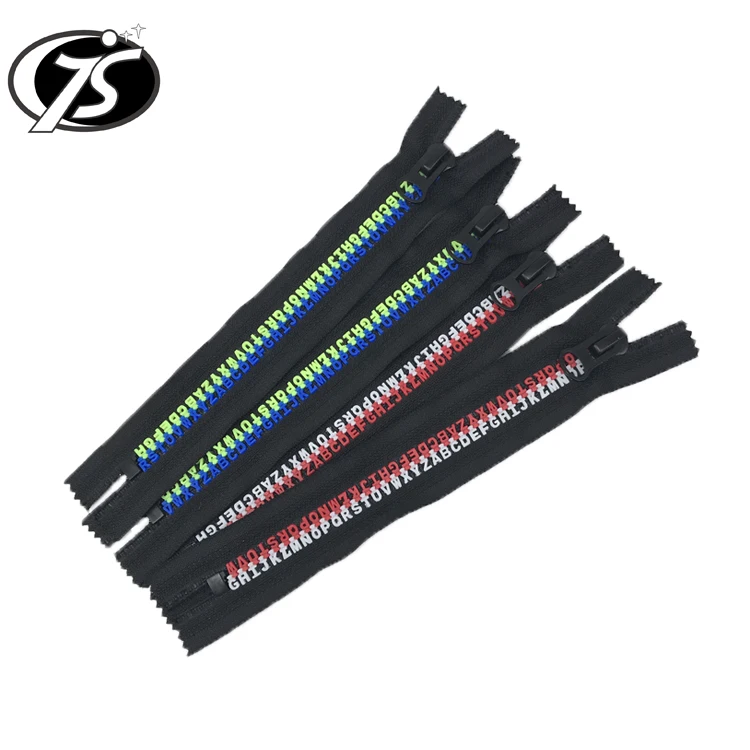 zipper customize newest zipper unique letters design company name logo