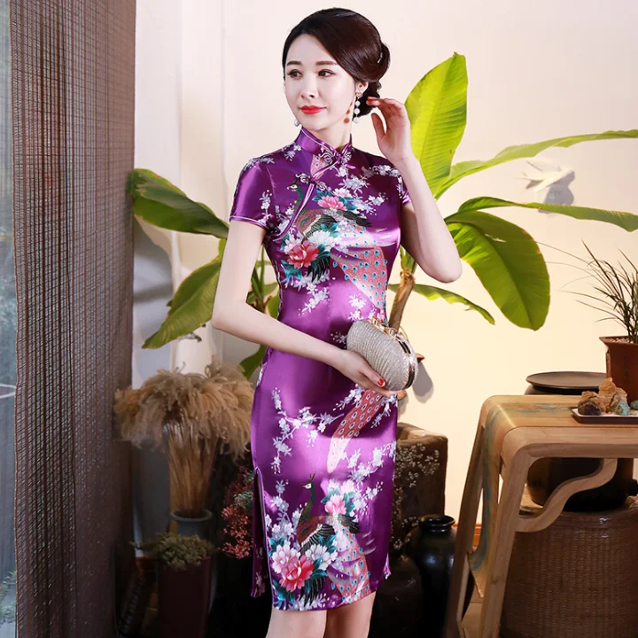 sleeveless cheongsam dress