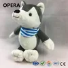 new top quality blue scarf grey white softer material plush baby wolf stuffed doll