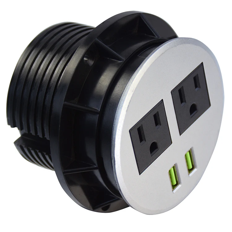 High quality Safety concealed mounted furniture Round power outlets