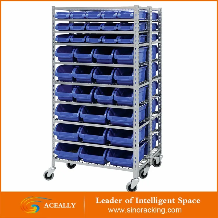 Plastic Storage Bin Racks Spare Parts Shelving